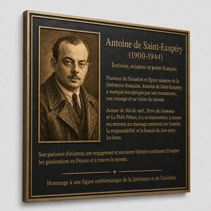 PLAQUE ANTOINE DE ST-EXUPÉRY