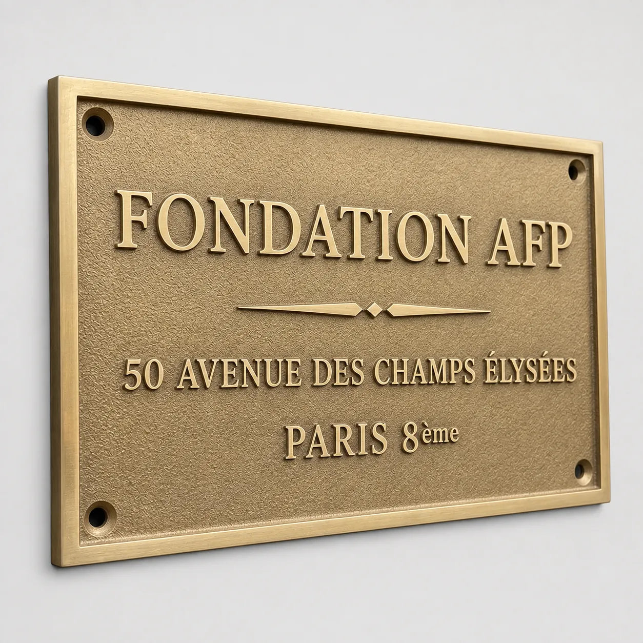 PLAQUE FONDATION AFP PARIS
