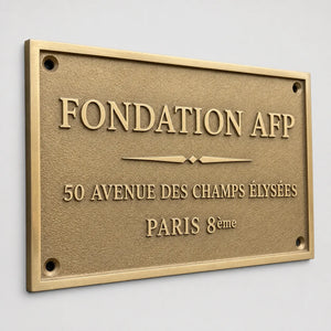 PLAQUE FONDATION AFP PARIS