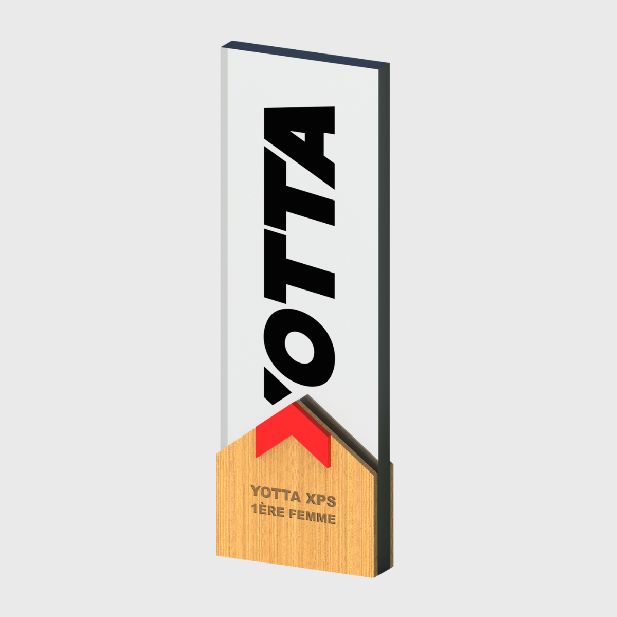 TROPHÉE BI-MATÉRIAUX PLEXI/BOIS